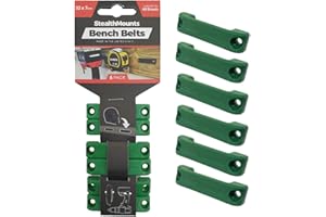 StealthMounts Cinturón de banco,Soporte universal para herramientas,Soporte de almacenamiento perfecto para herramientas eléctricas, cinta métrica y clips para cinturón