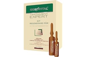 Gerovital Tratament Expert Hair Serum - Regenerating Hair Growth with Keratin Hair Treatment, Enriched with Vitamins B5 and Plant Extracts (Equisetum, Rosemary, Birch, Burdock,) for Men and Women