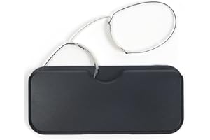 MMOWW Lesebrille mit Universal Kompaktetui für Damen und Herren, Ultraleichtes Monokel Lesehilfe Mini Nasenclip Drahtwicklung ohne Rahmen