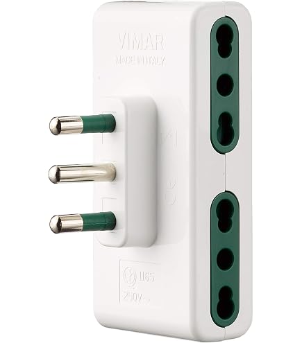 EXTRASTAR 3 en 1 Adaptador Plano con Interruptor y Tres Enchufes Schuko