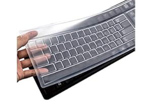 Fonetek Universal Standard Keyboard Protective Silicone Cover, Waterproof/Dustproof for Desktop Keyboards