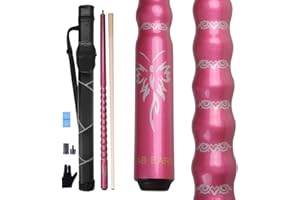 AB Earth Queuestäbchen-Set für Billardqueue, 13 mm Spitze, Ahornholz, mit Hartschalenkoffer