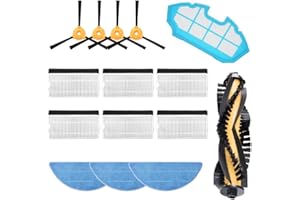 MIRTUX Kit de Recambios para Conga Excellence 990 - Incluye Rodillos Principales, Cepillos Laterales, Filtros, Prefiltro, Mopas - Recambios para Conga de Calidad - Accesorios Conga - Repuestos Conga