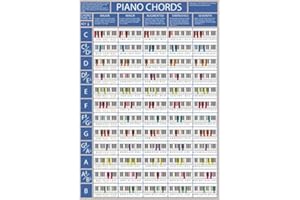 BIRDS PIANO ACADEMY The Piano Chords Poster - Piano & Keyboard Chord Chart | Learn Piano Chords | Piano Practise Aid | Pianists, Singers and Songwriters Piano Chord Aid (A2 Size Folded)