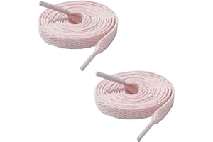 CCSOFTIME (2 PAIRS Flat ShoeLaces for Trainers Converse Air Force 1, Durable 8mm Wide Shoe Laces for Sneakers Sport Shoes, Shoe String for Kids Men Women, Multi Colors