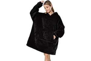 Seogva Oversized Sherpa Hoodie, Wearable Hoodie Sweatshirt Blanket, Super Soft Warm Comfortable Blanket Hoodie, One Size Fits All, Men, Women, Girls, Boys, Friends