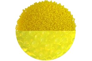 trendfinding 100 g de granulés retenant l'eau Jaune, granulométrie 3,5-4 mm, décoration pour Fleurs et Plantes, 10 litres très économique, Utilisation Polyvalente