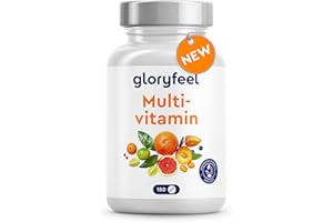 GLORYFEEL Multivitamin Tablets for Men & Women - 180 High Strength Multivitamins & Minerals Tablets - A-Z Multi Vitamins Supplements - Made in Germany