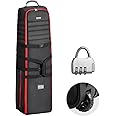 VEVOR Golf Travel Bag, Outdoors Soft-Sided Golf Travel Cover Case, Heavy Duty 1000D Nylon Wear-Resistant, Padded Luggage Case Cover with Wheels, Foldable Storage Bag for Airlines
