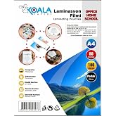 Koala Laminasyon Filmi A4 80 Micron 100 Adet Y&uuml;ksek Kalite Koruma ve Parlaklık