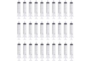BETINYAR Paquete de 30 jeringas de 10 ml, sin aguja Jeringa de plástico con medida, para Alimentar Alimentos o a su Mascota, Perfumes, Lubricantes, Sellantes para experimentos y uso industrial