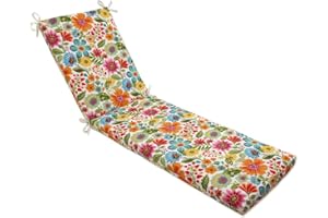 Pillow Perfect Outdoor/Indoor Gregoire Prima Chaise Lounge Cushion, 80" x 23", Blue