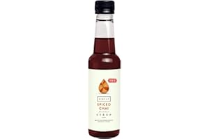 Simply Sugar Free Spiced Chai Syrup, Low Calorie, Vegan & Nut Free Flavoured Syrup for Coffee, Cocktails & Baking (250ml)