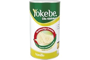‎YOKEBE Yokebe - Die Aktivkost - Vanille - Diätshake zur Gewichtsabnahme - glutenfrei, laktosefrei und vegetarisch - Diät-Drink mit Proteinen - 500 g = 12 Portionen