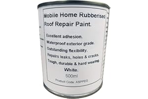 Fascinating Finishes Ltd 1 x 500ml White - Repair Leaking Roof Paint. For Mobile Home, Caravan, Boat, Horse Box And Similar