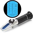 Real Instruments 6 In 1 Car Urea Refractometer/Handheld Brix Meter, Adblue, DEF Industrial Battery Fluid Exhaust Fluids Antifreeze Refractometer Ethylene Glycol, Propylene Glycol Freezing Point