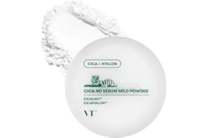 VT COSMETICS VT CICA NO-SEBUM MILD POWDER - Polvo suave sin sebo para pieles sensibles y grasas, 5.7 g (5.7 g)