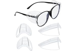 YUXIANLB Skyddsglasögon Med Sidoskydd För Receptbelagda Glasögon - Flexibelt Slip-På Sidoskydd Passar Små Till Stora Glasögon