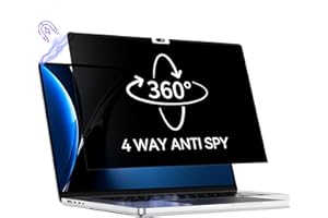 Protescreen 360° Magnetic Privacy Screen Filter for MacBook Pro 14 Inch 2024-2021 (M4/M3/M2/M1), Anti Spy Anti Glare Blue Light Laptop Screen Protector Film, Mac 4-Way Privacy Filter