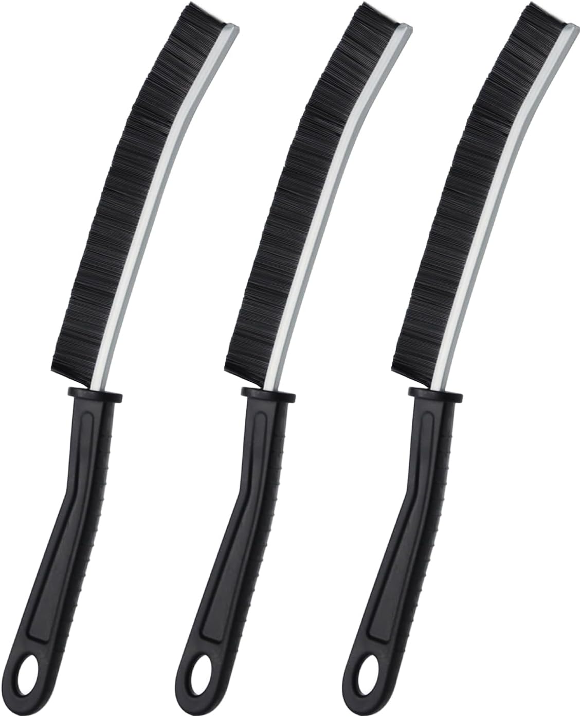 SUOXU Cepillo de Limpieza de Grietas, 3 Piezas para baño, Inodoro, Cocina, Ranura de Puerta de Ventana y Cepillo Limpiador Profundo de Grietas, Herramienta Multifuncional de Limpieza de Huecos