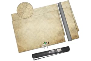 DOCTOR FRIKISTEIN Dungeon Grid Game Mat | IMPRESCINDIBLE Accesorio para Juegos de rol - Batallas – Juegos de Mesa | Compatible con D&D, Pathfinder y Warhammer | Reutilizable, Durable Y PORTÁTIL