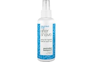 Salicylsyra After Shave Spray mot Rakirritation, Rakfinnar & Inåtväxande Hår - Lindrar Omedelbart Klåda & Rodnad efter Raknin