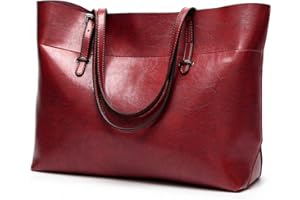 AILEESE Womens Soft Leather Handbags Large Capacity Retro Vintage Top-Handle Casual Tote Shoulder Bags