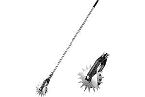 BARAYSTUS Cortador de Bordes de Césped Manual para Aceras Con Rueda y Hoja Rotativa, 148 cm