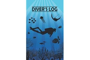 Diver's Log - Compact Diving Logbook: Track and Record 350+ Dives in this 5''x8'' Dive Log Book with Blue Underwater Sealife Design