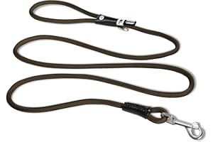 Curli Stretch Comfort Leash Brown M