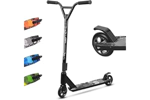 MEE GOO Pro ABEC-10 Freestyle Stunt Scooter Trick Scooter Lightweight Alloy Deck Heavy-Duty Frame bearing up to 220 LB for Intermediate and Beginner Skate Park bearings