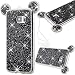 Produktbild GrandEver Samsung Galaxy S7 Edge Weiche Silikon Hülle Solide TPU Glitzer Gelee Strass Diamant Zurück Maus Ohr Entwurf Schutzhülle Flexible Etui mit Handschlaufe Gel Skin Rubber Transparent Bumper Klar Hülse Gummi Dünn HandyTaschen - Schwarz