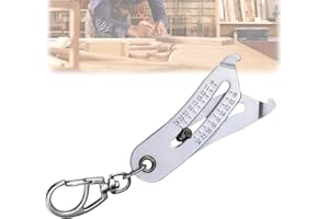 HHBDY Misuratore di dimensione della filettatura portatile e preciso, pollice e filettatura metrica, strumento per misurazione rapida e precisa per l'identificazione di viti e dadi per la maggior parte