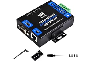 ‎WAVESHARE Waveshare RS232/485 to WiFi and RJ45 Ethernet Converter Module Industrial Grade Serial Server,Support Ethernet to WiFi,Serial Port to Ethernet, Modbus Gateway, MQTT Gateway