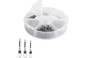 EHOMIIII Choisir les professionnels de la pêche : 60 pièces Assortiment de triple tourbillons | Avec boîte de rangement organisante | Ensemble complet de tourbillons de pêche pour la pêche à la truite et à la