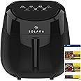 SOLARA Xtra Large Digital Air Fryer for Home Kitchen with 8 Pre set modes for Indian cooking, 5.5L basket, 1500 Watts, Mobile app with 100+ recipe eBook and Videos, Black (5.5L)