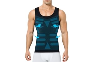 Casey Kevin Débardeur Compression Homme, Maillot de Corps Gaine Ventre Plat Homme Gainant Tee Shirt Compression Amincissant Debardeur sous-Vêtements Shaper