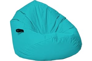 Momiralland Sitzsack Tropfenform Kastanie - für Kinder & Erwachsene – Indoor wie Outdoor da er Wasserfest ist– füllung EPS Perlen. (Türkis, XL - Durchmesser 77 cm für Kinder)