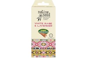 Native Soul White Sage & Lavender Backflow Incense Cones Single Packet
