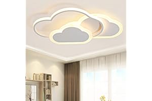 BALTRE 32W LED Plafoniera, Lampada Da Soffitto Nuvola Creativa, 3000K luce calda, Moderna Bianca Plafonieras, Utilizzata in Soggiorno, Camera Da Letto, Corridoio Camera Dei Bambini 42cm*25cm*6cm