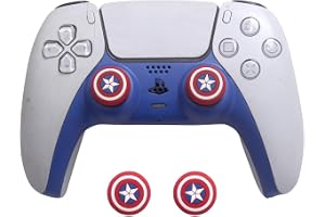New World Captan/America Theme Thumbgrips Thumbstick Grips for PS5,PS4 Xbox Series,Xbox one and Switch Controller (4 PC)
