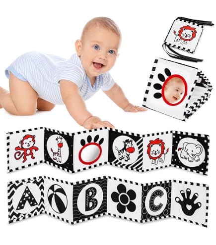 SULOLI 20 carte flash bianche e nere,carte educative per bambini, carte di stimolazione sensoriale visiva, giochi educativi 0-3 mesi carte a contrasto elevato