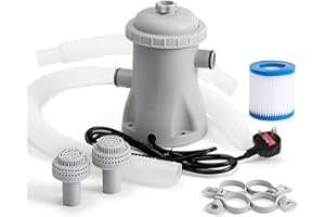 Elprico 330 Gallons Ground Pool Filter Pump,Efficiently Swimming Pool Cartridge Filter Pump,Pool Filter, Ground Pool Cartridge Filter Pump System (UK Plug)
