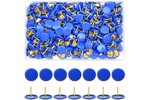 Hocansen 300 puntine da disegno, 10 x 9 mm, rotonde, piatte, creative, decorative, per pareti in sughero, ufficio, decorazione per la casa (blu scuro)