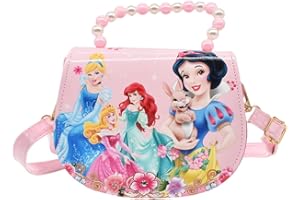 Syijupo Borsetta per Bambini, Borsa Tracolla Bambina, Principessa Borsa con Tracolla Regolabile, Princess Ragazze Borsetta （18 * 15 * 7cm）