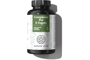 NATURE LOVE® Complesso epatico - 120 capsule - con cardo mariano, colina, estratto di carciofo, curcuma e zinco - Altamente dosato, vegano, testato in laboratorio e prodotto in Germania.