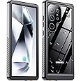 GIBAN Waterproof Case for Samsung Galaxy S24 Ultra Case, Built-in Screen Protector Full Protection Heavy Duty Shockproof Anti-Scratched Rugged Case for Galaxy S24 Ultra 6.8'' (Black/Clear)