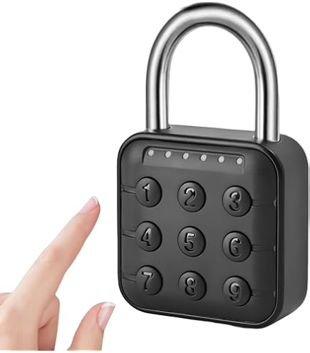 Cadenas à Code 6 Chiffres électronique - IP55 étanche, Goulot Inox 12mm, 10 Codes Stockables, Pour Casier, Gym, école - 10