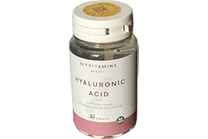 Myvitamins Hyaluronic Acid Tablets | High-Strength 150mg per Serving | Supports Skin Hydration, Joint & Tissue Health | 30 Tablets | Moisture-Retaining Molecule for Healthy Skin | Vegan-Friendly