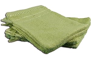 Gözze - Lot de 4 Gants de Toilette, Berlin, 100% Coton, 17 x 24 cm - Vert foncé